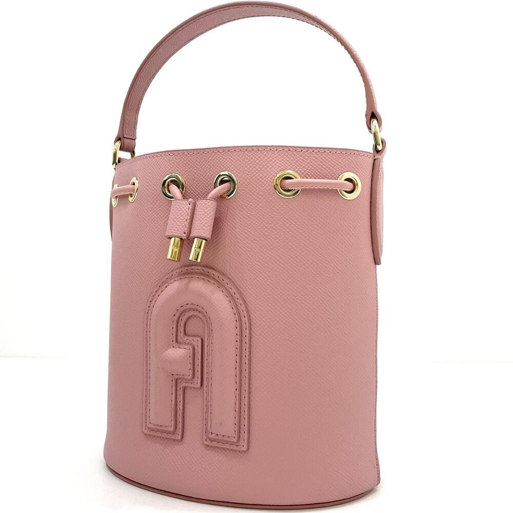 Furla Clio Bucket Shoulder Bag Handbag Pink